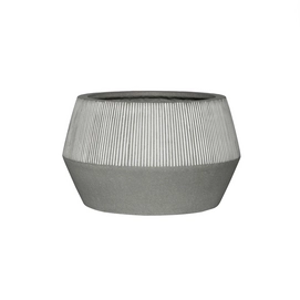 Bloempot Pottery Pots Ridged Harley Low L White stripe 53 x 32 cm