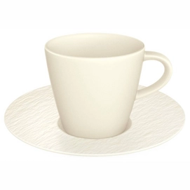 Espressokop Villeroy & Boch Manufacture Rock Blanc Met Schotel