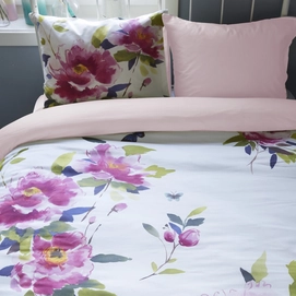Bettwäsche Bluebellgray Meadow Butterfly Pink Mako-Satin