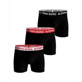 Caleçons Bjorn Borg Men Core Boxer Multipack 4 Black Red (3 pièces)-S