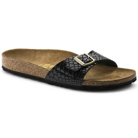 Slipper Birkenstock Madrid BF Shiny Snake Black