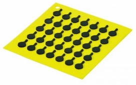 Dessous de Plat Lodge Square AS7S21 Jaune Noir 15x15 cm