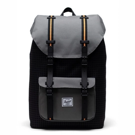 Rugzak Herschel Supply Co. Little America Mid-Volume Black Grid Gargoyle Sun Orange