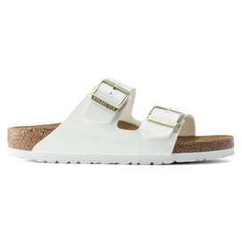 Slipper Birkenstock Women Arizona Birko-Flor Patent White Regular