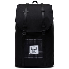Sac à Dos Herschel Supply Co. Retreat Black Grayscale Plaid