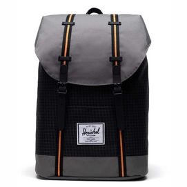 Sac à Dos Herschel Supply Co. Retreat Black Grid Gargoyle Sun Orange