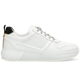 Sneaker Fred de la Bretoniere 101010393 Soft Nappa Leather with Suede White Black Damen-Schuhgröße 38