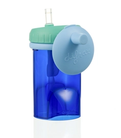 Rietjesbeker Anti-lek Difrax 250 ml Blauw