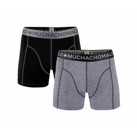 Boxershorts Muchachomalo Solid Black Grey Jungen (2-teilig)-Größe 122 / 128