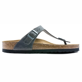 Flip Flops Birkenstock Unisex Gizeh Oiled Leather Iron Regular-Shoe size 41