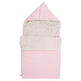 Voetenzak Koeka Oslo Teddystof Old Baby Pink Pebble (3-Puntsgordel)