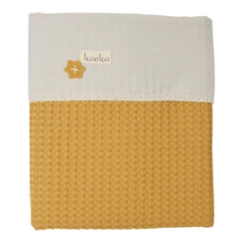 Ledikantdeken Koeka Wafel Flanel Antwerp Ochre Pebble