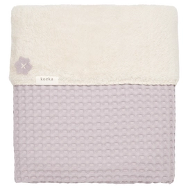 Wiegdeken Koeka Wafel Teddy Oslo Lila Pebble
