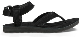 Teva Women Original Sandal Leather Fringe Black