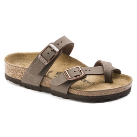Slipper Birkenstock Kids Mayari Birko-Flor Nubuck Mocha Narrow