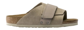 Slipper Birkenstock Kyoto Suede Tonal Taupe Narrow Unisex