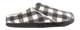 Pantoffel Birkenstock Zermatt Soft Footbed Wool Felt Plaid Women White Narrow