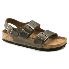 Sandaal Birkenstock Unisex Milano Oiled Leather Faded Khaki Narrow
