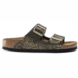 Sandals Birkenstock Women Arizona MF Shiny Python Black Narrow-Shoe size 40