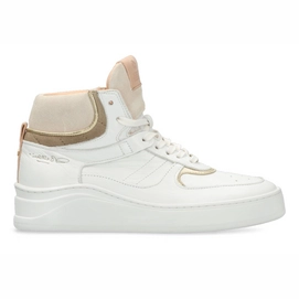 Sneaker Fred de la Bretoniere Emmya Soft Nappa Leather With Suede White Taupe Damen-Schuhgröße 40