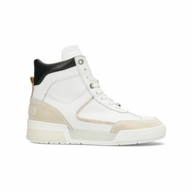 Shabbies Amsterdam 102020034 Sneaker Midtop Multi Materials White Gold Damen-Schuhgröße 37