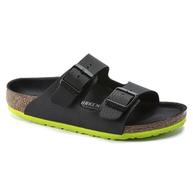 Slipper Birkenstock Kids Arizona Birko-Flor Desert Soil Black Lime Narrow
