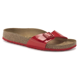 Slipper Birkenstock Women Madrid Birko-Flor Patent Cherry Narrow