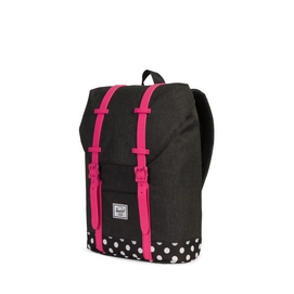 Rugzak Herschel Supply Co. Retreat Youth Black Polka Dot Fandango Pink