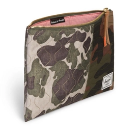 Portemonnee Herschel Supply Co. Embroidery Network Large Woodland Camo Vermillion Orange