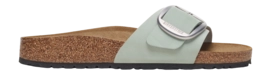 Slipper Birkenstock Madrid Big Buckle Nubuck Leather Damen Pure Sage Narrow
