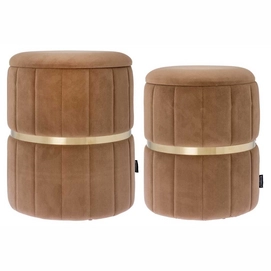 Poef Riverdale Elena Beige 44 cm (set van 2)