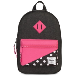 Rugzak Herschel Supply Co. Heritage Kids Black Polka Dot Fandango Pink