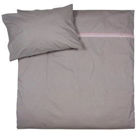 Dekbedovertrek Lace Tape Koeka Soft Taupe