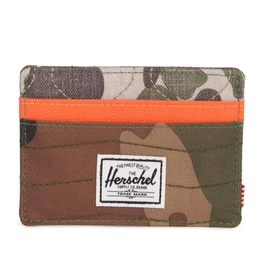 Portemonnee Herschel Supply Co. Embroidery Charlie Woodland Camo Vermillion Orange
