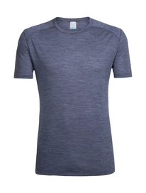 Funktionsunterhemd Icebreaker Sphere SS Crewe Midnight Navy Heather Herren