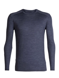 Funktionsunterhemd Icebreaker Sphere LS Crewe Midnight Navy Heather Herren