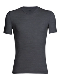 Funktionsunterhemd Icebreaker Anatomica SS V Jet Heather Black Herren