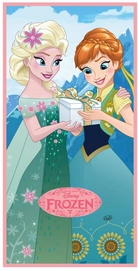 Strandlaken Disney Frozen Elsa Anna Present Blue