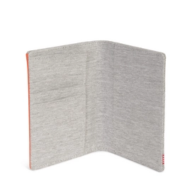 Paspoort Etui Herschel Supply Co. Raynor Light Grey Vermillion Orange