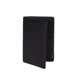 Portemonnee Herschel Supply Co. Search Leather Black Pebbled