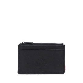 Portemonnee Herschel Supply Co. Oscar Leather Black Pebbled Leather