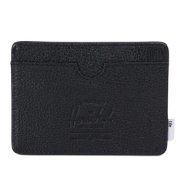 Portemonnee Herschel Supply Co. Tile Charlie Leather Black Pebbled