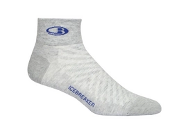 Chaussettes de Course Icebreaker Men Run+ Ultralight Mini Blizzard Heather