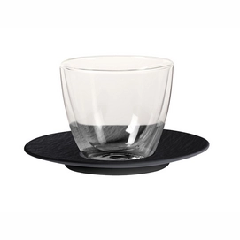 Kaffeetasse Villeroy & Boch Manufacture Rock mit Untertasse Rock