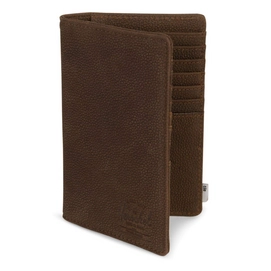 Portemonnee Herschel Supply Co. Tile Search Leather Brown Pebbled