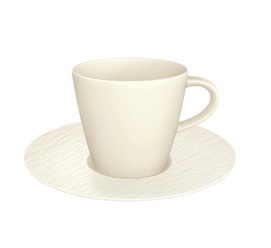 Koffiekop Villeroy & Boch Manufacture Rock Blanc Met Schotel