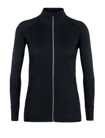 Fleecejacke Icebreaker Tech Trainer Hybrid Jacket Black Damen