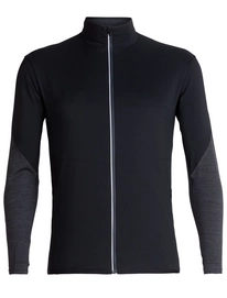 Fleecejacke Icebreaker Tech Trainer Hybrid Jacket Black Jet Heather Herren