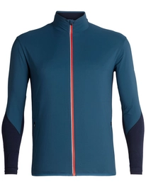 Fleecejacke Icebreaker Tech Trainer Hybrid Jacket Prussian Blue Midnight Navy Herren