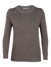 Pullover Icebreaker Waypoint Crewe Sweater Toast Heather Damen